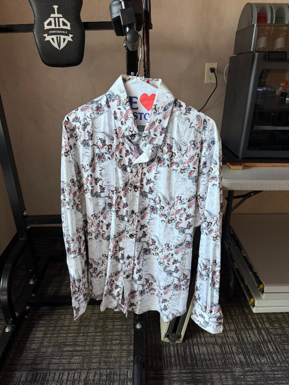 Robert Graham Paisley Stretch Long Sleeve Shirt Men’s L